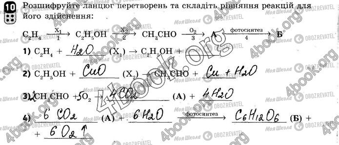 ГДЗ Хімія 10 клас сторінка ВР1 (10)